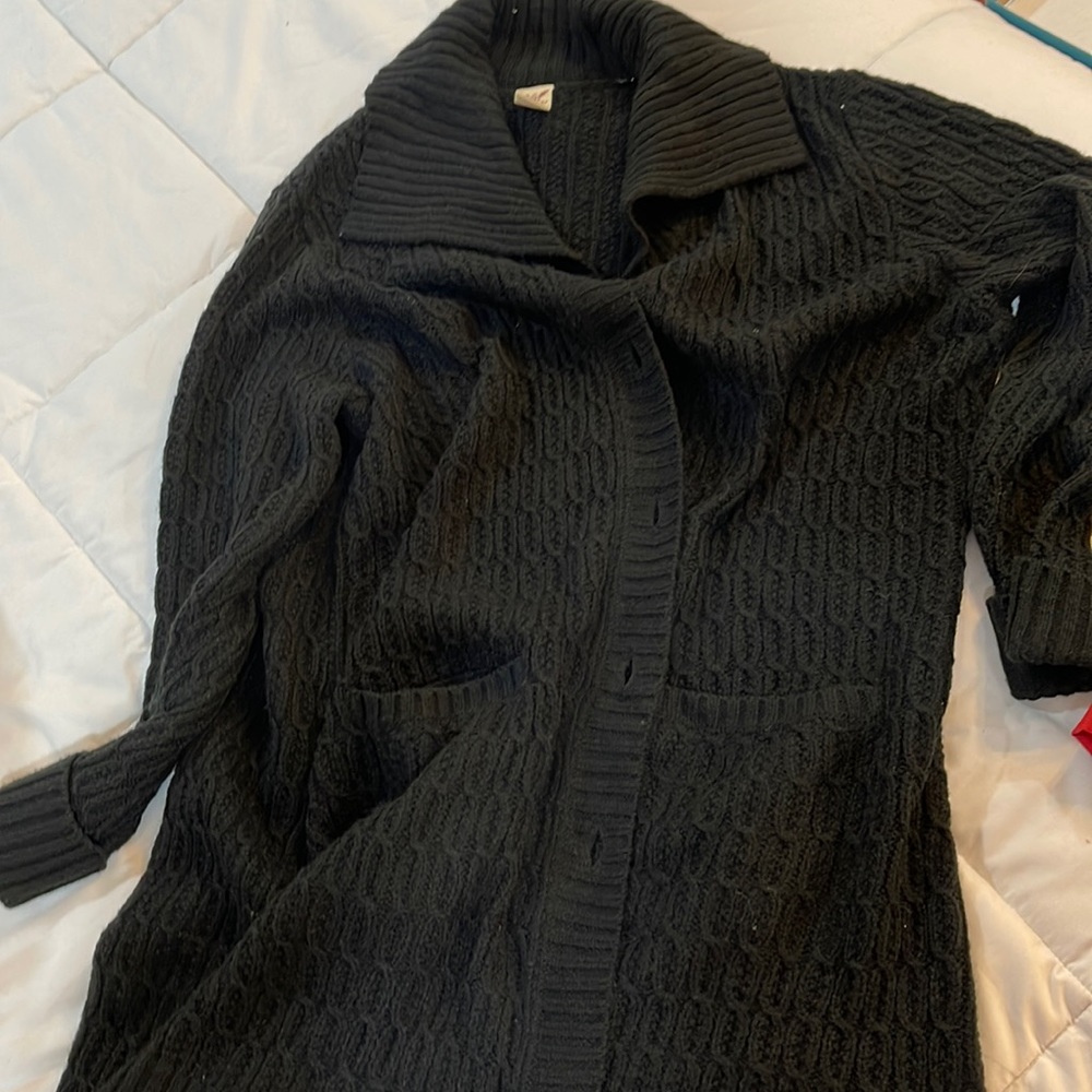 Black cardigan